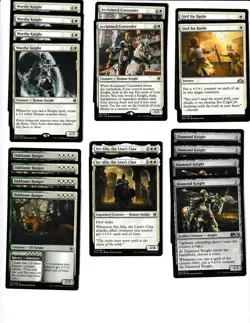 Worthy knight-Mono White Knights 60 CARD MTG Magic the Gathering Deck-Rares-RTP - Image 1