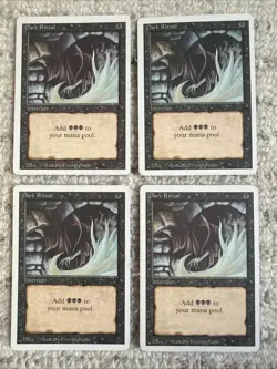 4x Dark Ritual- Revised- LP/MP- Mtg Magic The Gathering Cards- Playset - Image 1