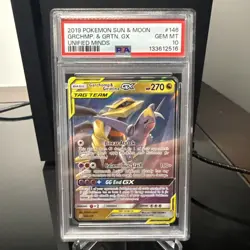 Garchomp & Giratina GX Pokemon Sun & Moon Unified Minds 146/236 PSA 10 GEM - Image 1