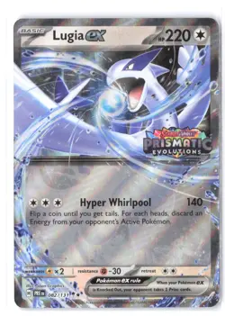 Lugia ex Prismatic Evolutions Stamped 082/131 NM Holo Pokemon - Image 1