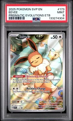 PSA 9 - 2025 Pokemon Prismatic Evolutions ETB EEVEE #173 (4304) - Image 1