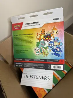 6X Pokemon TCG - First Partner Illustration Collection [Series 1] Unsealed Case - Image 2