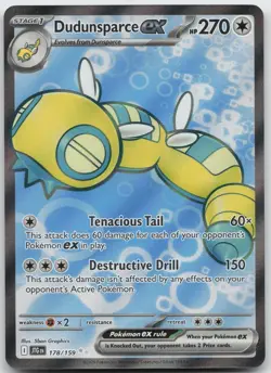 DUDUNSPARCE EX 178/159 ULTRA RARE JOURNEY TOGETHER POKEMON HOLO NM - Image 1