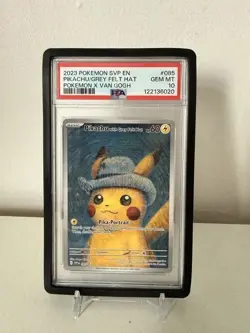 Pokemon SVP 2023 Pikachu with Grey Felt Hat Van Gogh 085 Promo PSA 10 GEM MINT - Image 1