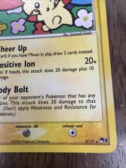 2006 Pokemon TCG Plusle Holo Rare 5/17 Pop Series 3 LP-MP - Image 4