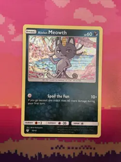 Pokemon Card Alolan Meowth McDonald's 2019 10/12 Near Mint - Image 1