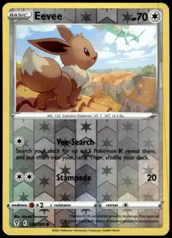 Eevee 125/203 Evolving Skies Reverse Holo Common MP Pokemon 2021 - Image 1