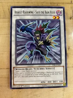 Assault Blackwing - Sayo the Rain Hider - TDIL-EN047 - Rare - 1st Edition Yugioh - Image 1