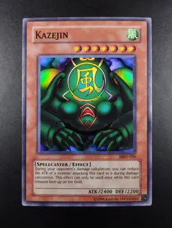 YUGIOH 2002 | KAZEJIN | MRD-026 | NA PRINT | SUPER RARE | NEAR MINT - MINT - Image 1