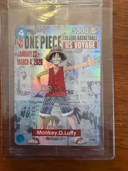 Monkey.D.Luffy (College Basketball US Voyage) P-055 One Piece Promo (SEALED) - Image 1