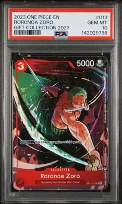 Roronoa Zoro One Piece 2023 Gift Collection English ST01-013 SR PSA 10 - Image 1