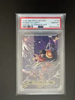 ONE PIECE OP13 CARRYING ON HIS WILL OP09-119 MONKEY D. LUFFY PSA 10 SP ALT ART - Image 5