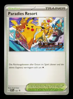 Pokemon Card Paradise Resort 150 SVP Promo GERMAN DE World Championships NM 2024 - Image 1