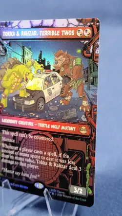Tokka & Rahzar, Terrible Twos Borderless Showcase FOIL NM TMNT TMT 252 MTG 🔮 - Image 4