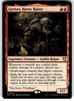 Grenzo, Havoc Raiser Commander Masters Regular MTG NM - Image 1