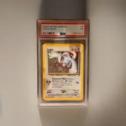 Pokemon TCG Lugia Neo Genesis Holo Rare Card 9/111 Unlimited Edition Vintage - Image 1