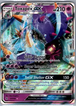 Toxapex GX 57/145 SM - Guardians Rising - Pokemon Card - NM - Image 1