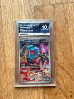Team Rocket’s Wobbuffet SVP203 - POKEMON CENTER Stamped Promo - ACE 10 GEM MINT - Image 1