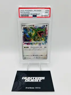 PSA 9 Rayquaza Amazing Rare 056/076 s3a Holo Pokemon Legendary Heartbeat - Image 1