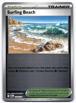 Surfing Beach 129/132 Mega Evolution Uncommon Reverse Holo Near Mint - Image 1