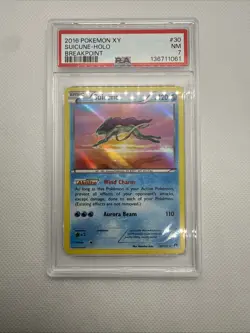 Suicune 30/122 - Pokemon - Breakpoint Holo - PSA 7 - Image 3