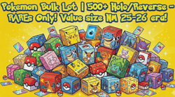 Pokemon Bulk Lot 500+ Holo/Reverse - RARE's Only! Value size Nm 25-26 era! - Image 1