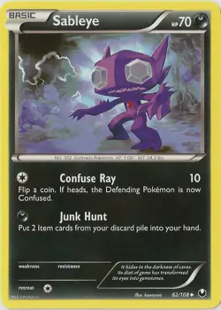 Sableye - 62/108 - Uncommon NM, English Pokemon Dark Explorers - Image 1