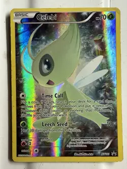 Pokemon TCG Mythical Celebi XY111 Full Art Black Star Holo Promo Card - Image 1
