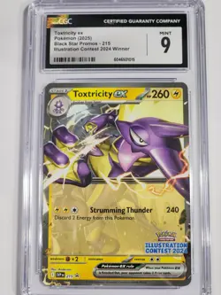 2025 POKEMON SVP EN-SV PROMO ILLUSTRATION CONTEST 2024 #215 TOXTRICITY EX CGC 9 - Image 1