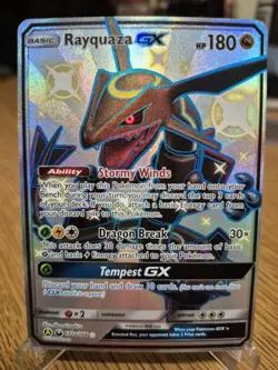 Pokemon Shiny Rayquaza GX 177a/168 Hidden Fates Full Art Promo Holo NM - Image 1