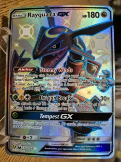 Pokemon Shiny Rayquaza GX 177a/168 Hidden Fates Full Art Promo Holo NM - Image 3