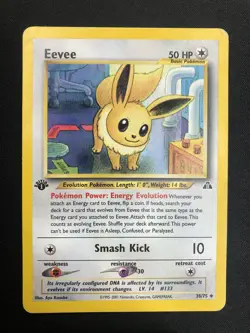 Pokemon Eevee 38/75 Neo Discovery First Edition Wizards ENG Vintage Cards - Image 1