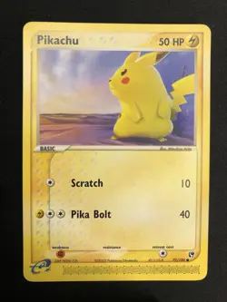 Pokemon Pikachu 72/100 Ex Sandstorm ENG Nintendo Vintage Cards - Image 1