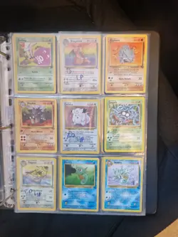 Pokemon 1999 WOTC Vintage Base set Jungle Fossil Holo and non Holo Binder - Image 5