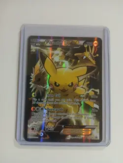 Pokemon Pikachu EX Card 130 HP Iron Tail Overspark Holo Rare - Image 3