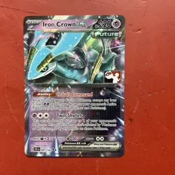 Pokemon TCG Iron Crown EX 081/162 Scarlet Violet Temporal Forces Play! Stamp NM - Image 1