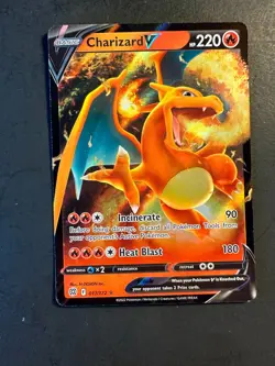 2022 Pokemon Brilliant Stars Charizard V 17 /172 Full art Holo illustration rare - Image 1