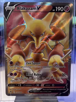Pokemon TCG Alakazam V Vivid Voltage 172/185 Holo Full Art NM - Image 1
