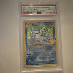 Pokemon 2021 Celebrations Classic Collection Blastoise 2/102 Holo PSA 10 - Image 1