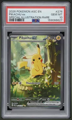 PSA 10 PIKACHU EX 276/217 POKEMON ASCENDED HEROES SPECIAL ILLUSTRATION RARE - Image 1