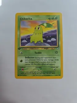 Pokemon TCG Chikorita Neo Genesis 53/111 40 HP 1st Ed Common - Image 1