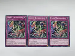 3 x DOOD-EN074 – DoomZ Destruction Common 1st Ed YuGiOh - Image 1