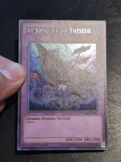Yu-Gi-Oh! SECRET RARE CARD SEA MONSTER OF THESEUS RATE-EN081 1ST NM/VLP - Image 2