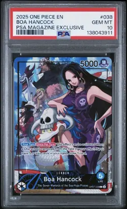 2025 ONE PIECE PROMOS PSA MAGAZINE EXCLUSIVE #038 BOA HANCOCK PSA 10 - Image 1