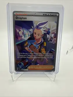 Pokemon TCG Surging Sparks Drayton Full Art Trainer Card 244/191 - Image 1