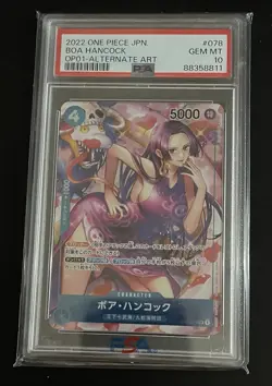 2022 Japanese One Piece Boa Hancock OP01-078 Alternate Art PSA 10 GEM Mint Card - Image 1