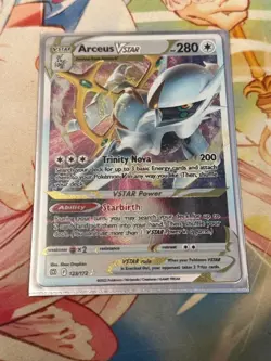 Pokemon Metal Promo Card Arceus VSTAR - Brilliant Stars 2022 123/172 - Image 1