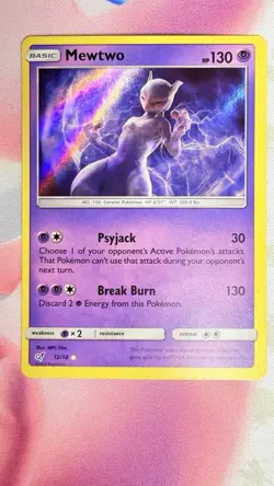 Mewtwo 12/18 Detective Pikachu Holo Pokemon Rare Card LP - Image 3