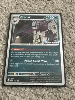 Crobat Chaos Rising Pre Release Black Star Promo 076 Pokemon Card - Image 1