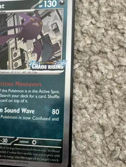Crobat Chaos Rising Pre Release Black Star Promo 076 Pokemon Card - Image 5